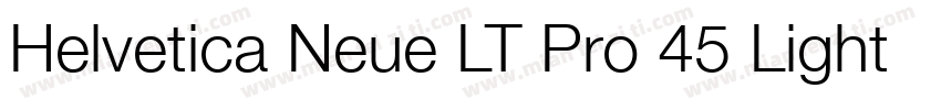 Helvetica Neue LT Pro 45 Light字体转换